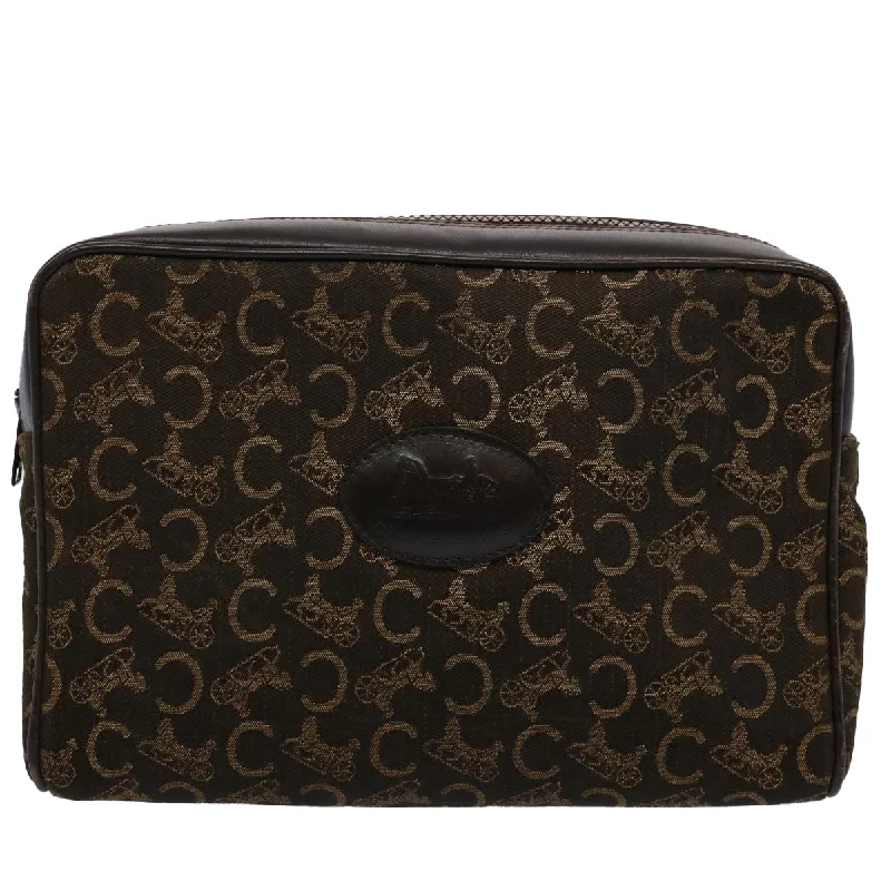 Women's Faux Fur Clutch in White for Winter BallsCéline Macadam  Canvas Clutch Bag (Pre-Owned)
