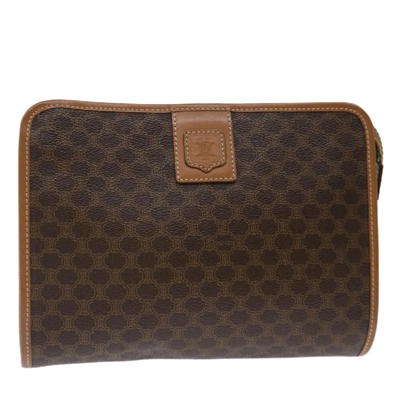Mirrored Clutch in Silver for Futuristic - Themed GatheringsCéline Macadam  Canvas Clutch Bag (Pre-Owned)