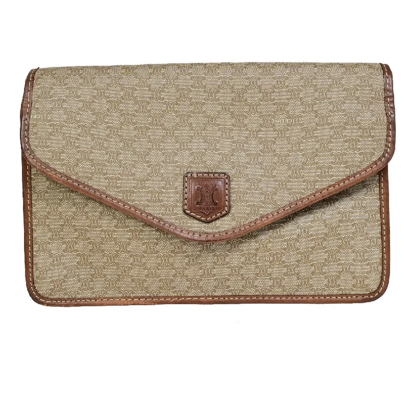 Geometric - Patterned PVC Evening Bag in Multicolor for Trendy Nights OutCéline Macadam  Canvas Clutch Bag (Pre-Owned)
