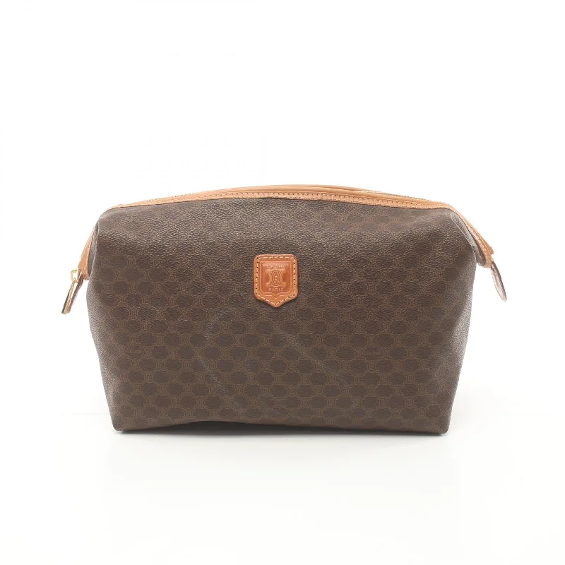 Geometric - Patterned PVC Evening Bag in Multicolor for Trendy Nights OutCeline Macadam Clutch Bag PVC Leather Brown