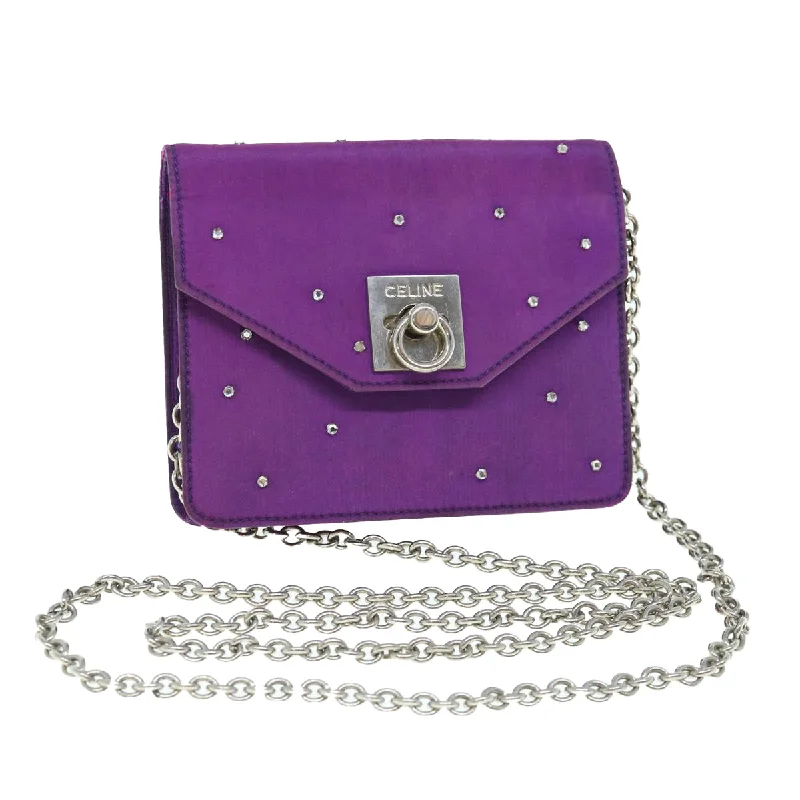 Women's Small Beaded Clutch in Silver for New Year's Eve PartyCéline  Silk Clutch Bag (Pre-Owned)