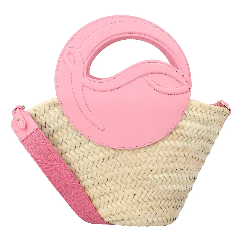 Shoulder Bag with Geometric Pattern in Multicolor for a Contemporary StyleChristian Louboutin Biloumoon Basket small Pink