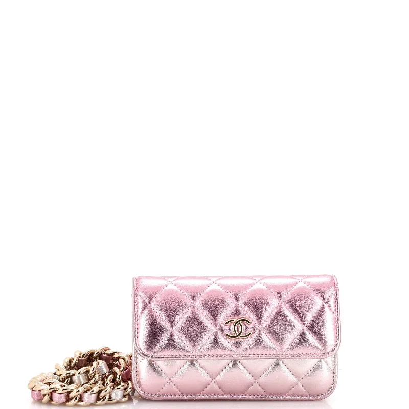 Floral - Printed Satin Clutch in Pink for Spring GalasCoco Punk Chain Clutch Quilted Gradient Metallic Lambskin