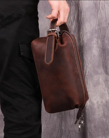 Women's Small Beaded Clutch in Silver for New Year's Eve PartyCool Brown Leather Men's Red Brown Storage Bag Clutch Bag Portable Bag Mini Handbag for Men