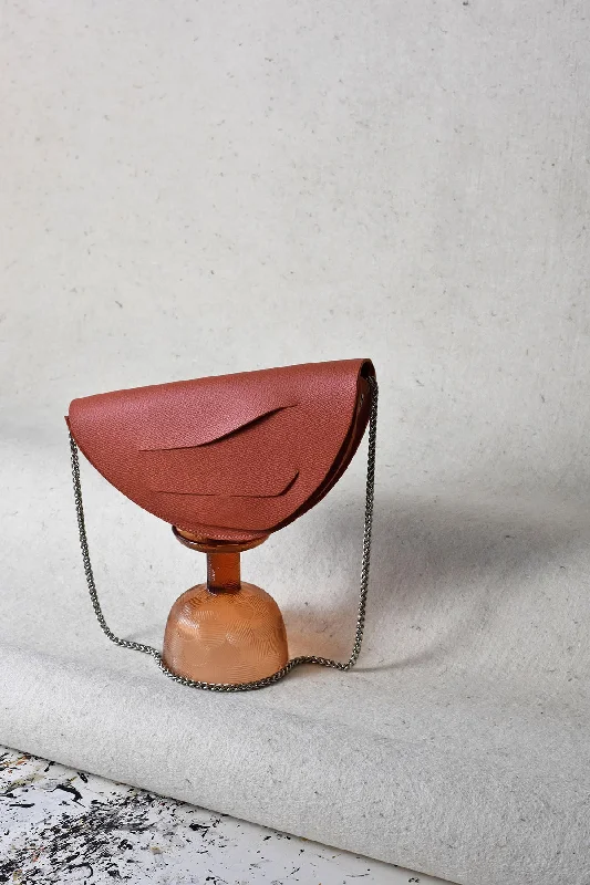 Printed Silk Shoulder Bag in Red for a Pop of ColorDune Chain Bag - Burnt Orange - Mini / Standard