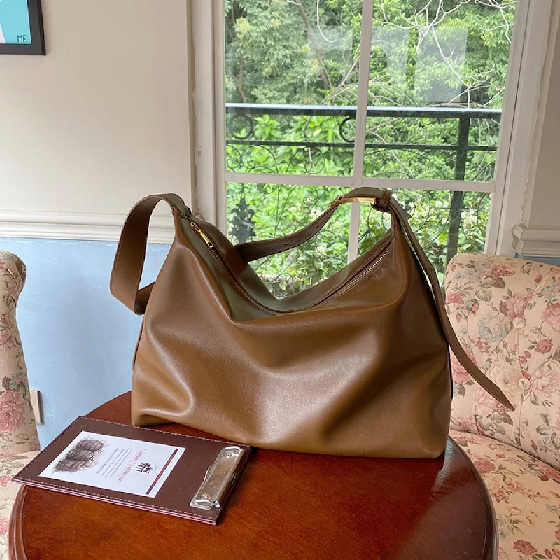 Quilted Shoulder Bag in Cream for a Classic and Elegant LookElena Handbags Modern Leather Shoulder Bag