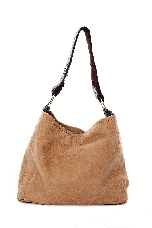 Women's Shoulder Bag with Faux Fur Strap in White for Winter StyleErica Medium Shoulder Handbag
