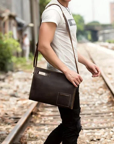 Quilted Leather Evening Bag in Gray for Sophisticated EventsFashion Black Mens Leather 10 inches Mens Gray Messenger Bag Brown Courier Bag Clutch Bag for Men Quilted Leather Evening Bag in Gray for Sophisticated EventsFashion Black Mens Leather 10 inches Mens Gray Messenger Bag Brown Courier Bag Clutch Bag for Men