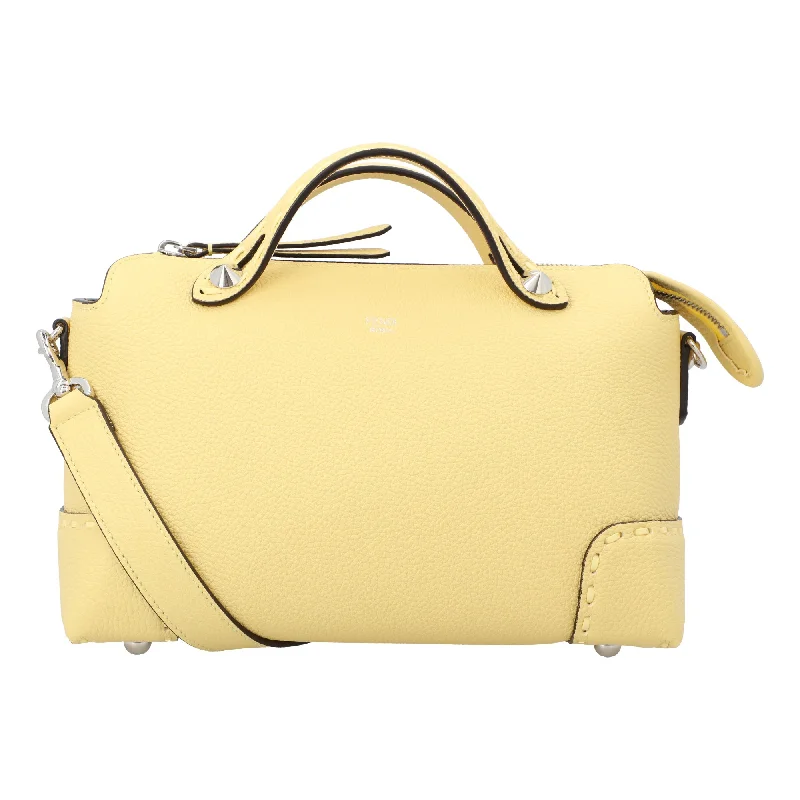 Pvc Shoulder Bag in Clear with Glitter for a Fun and Modern LookFendi By The Way Medium Yellow
