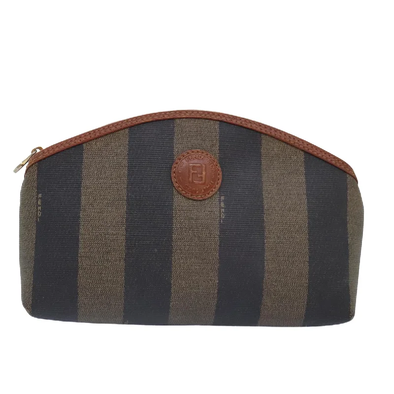 Women's Embroidered Silk Evening Bag in Navy for WeddingsFendi Pequin  Canvas Clutch Bag (Pre-Owned)
