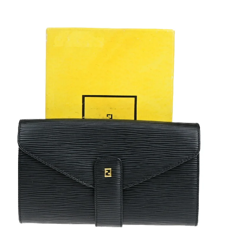 Floral - Printed Satin Clutch in Pink for Spring GalasFendi Zucca  Leather Clutch Bag (Pre-Owned)