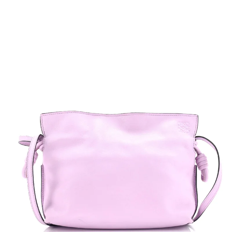 Bejeweled Clutch in Purple for Opera PerformancesFlamenco Knot Clutch Leather Mini