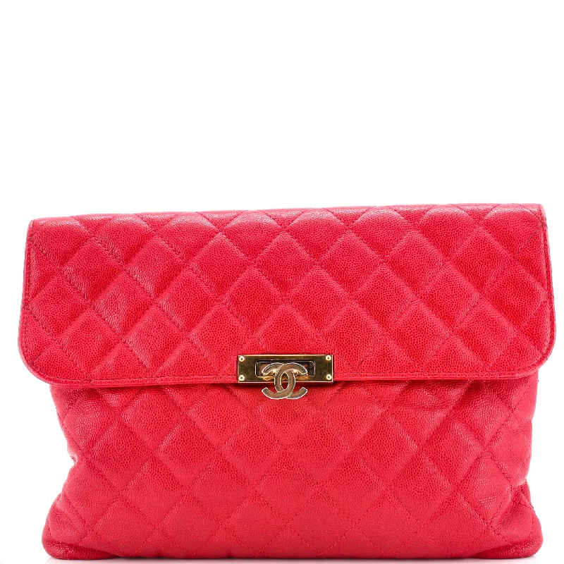 Pearl - Embellished Clutch in Cream for Bridal ShowersGolden Class O Case Clutch Quilted Caviar Medium
