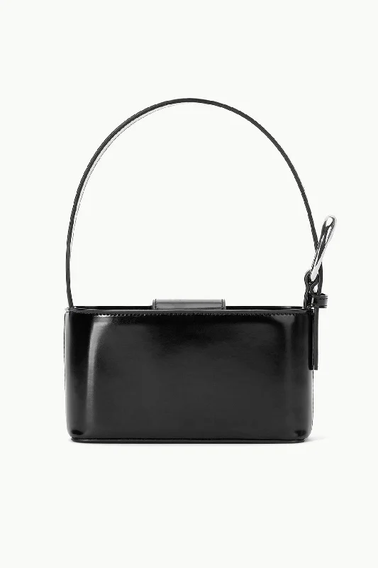 Suede Clutch with Tassel Details in Olive for Fall SoireesGRANT BAG | BLACK
