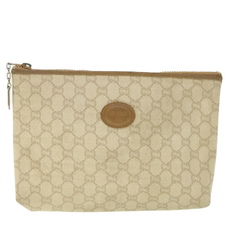 Lace - Trimmed Satin Clutch in Ivory for Garden WeddingsGucci  Canvas Clutch Bag (Pre-Owned)