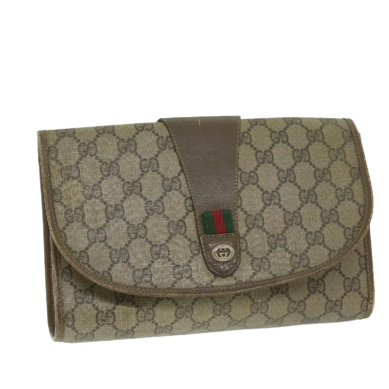 Snake - Skin Effect Clutch in Green for Exotic PartiesGucci  Canvas Clutch Bag (Pre-Owned)