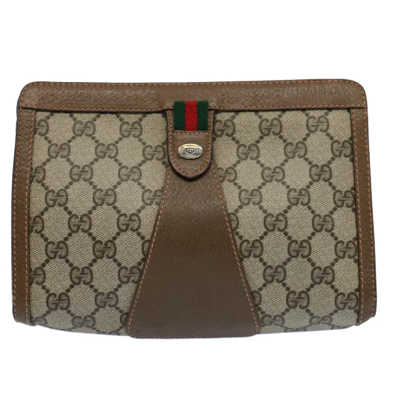 Women's Small Beaded Clutch in Silver for New Year's Eve PartyGucci Gg Canvas  Canvas Clutch Bag (Pre-Owned)