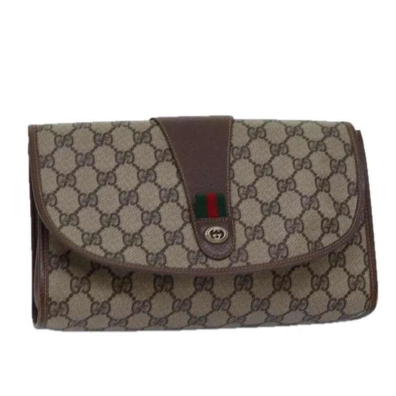 Mirrored Clutch in Silver for Futuristic - Themed GatheringsGucci Ophidia  Canvas Clutch Bag (Pre-Owned)