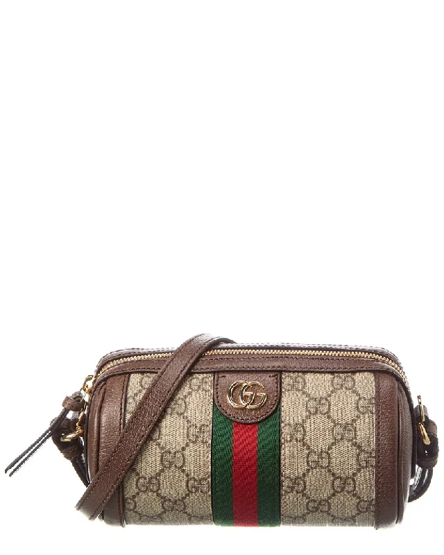 Leather Shoulder Bag with Magnetic Closure in Black for Quick AccessGucci Ophidia Mini GG Supreme Canvas & Leather Shoulder Bag