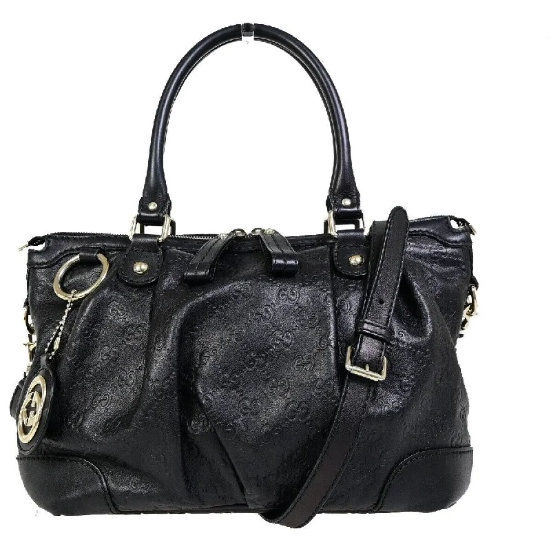 Snake - Skin Effect Clutch in Green for Exotic PartiesGucci Sukey  Leather Handbag (Pre-Owned)