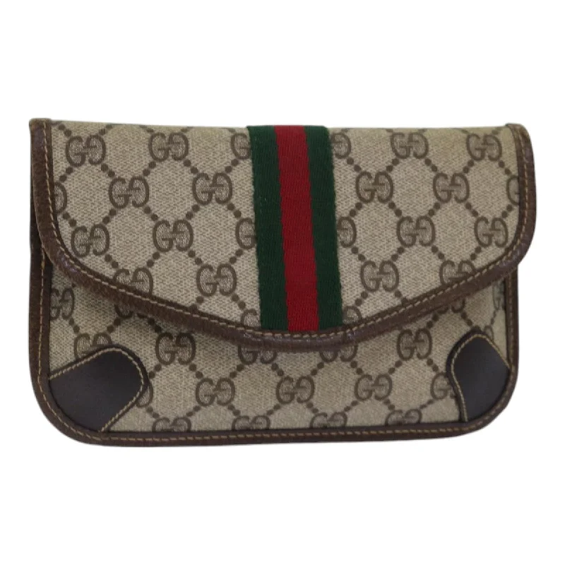 Women's Lizard - Print Clutch in Brown for a Chic LookGucci Web  Canvas Clutch Bag (Pre-Owned)