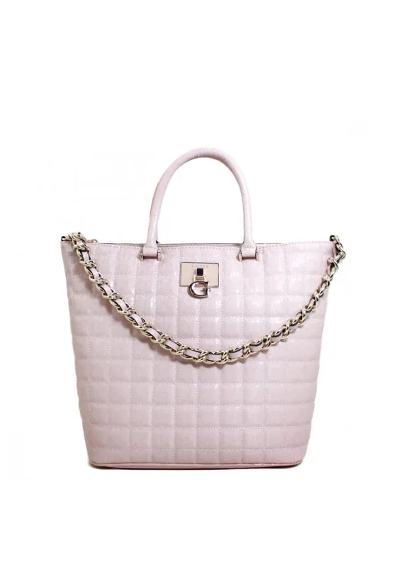Women's Large Leather Shoulder Bag in Brown with Multiple Compartments for WorkGuess Kobo Shopper Bag, Pink