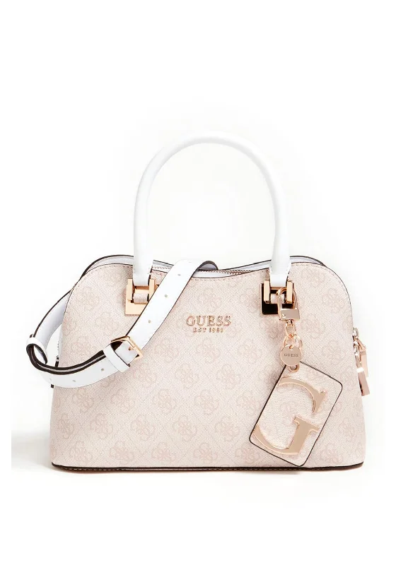 Women's Waterproof Nylon Shoulder Bag in Green for HikingGuess Mika 4G Medium Satchel Bag, Blush & White