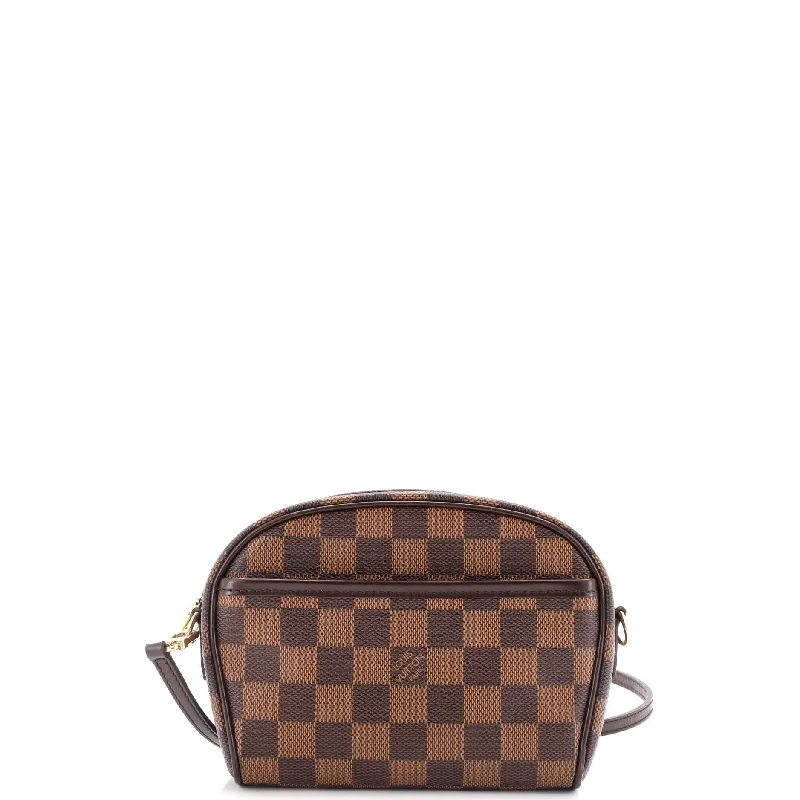 Women's Crossbody Bag with Multiple Compartments in Gray for Organized Daily UseIpanema Pochette Damier
