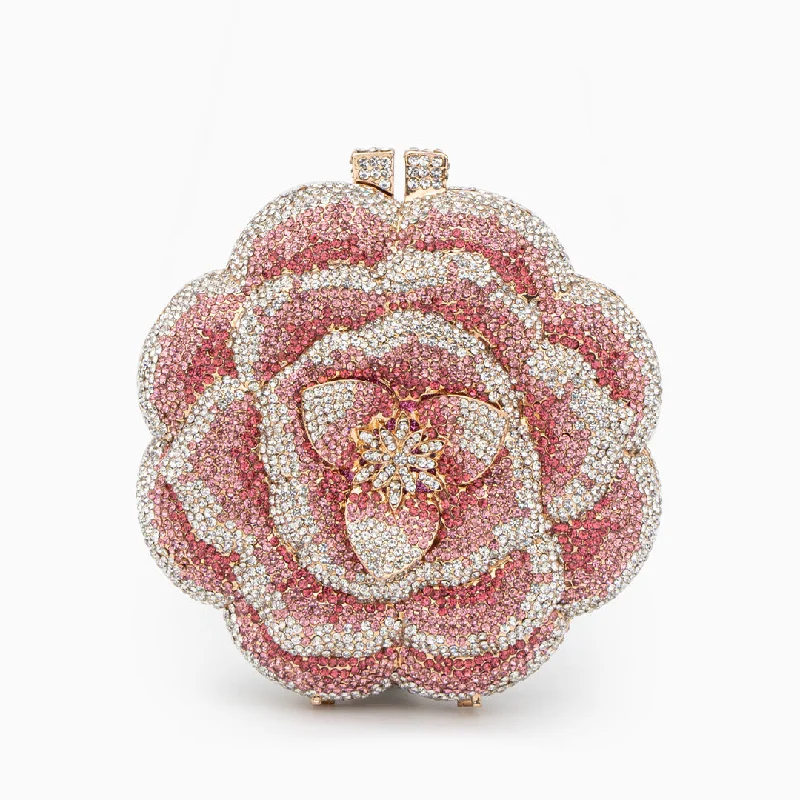 Mirrored Clutch in Silver for Futuristic - Themed GatheringsJeline Flower Clutch Bag