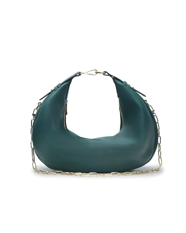 Women's Waterproof Nylon Shoulder Bag in Green for HikingLane Peacock Bag In Forest Green