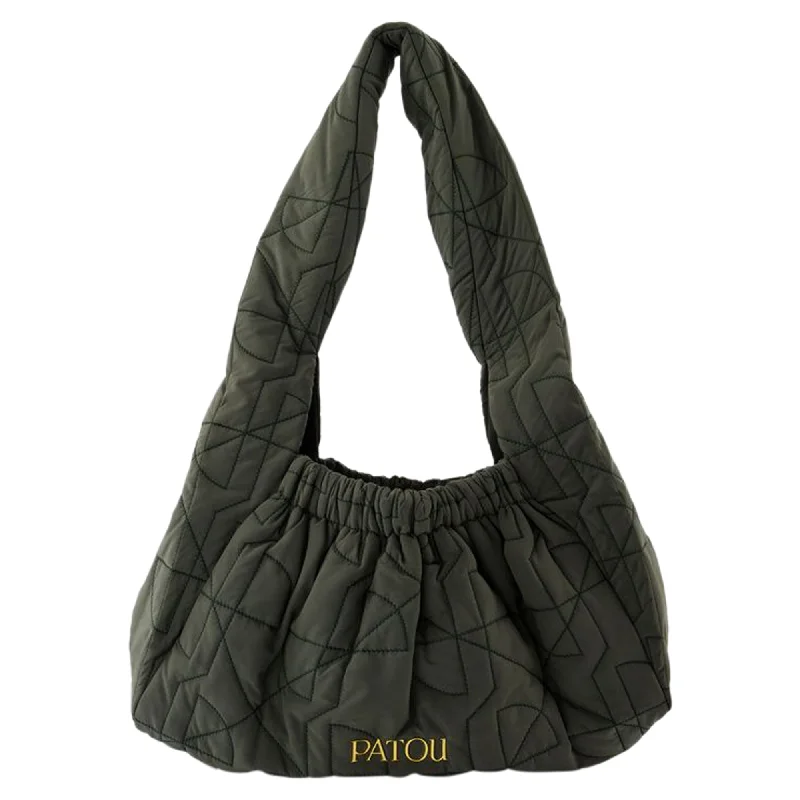Women's Shoulder Bag with Faux Fur Strap in White for Winter StyleLe Biscuit Shoulder Bag - PATOU - Synthetic - Green Women's Shoulder Bag with Faux Fur Strap in White for Winter StyleLe Biscuit Shoulder Bag - PATOU - Synthetic - Green