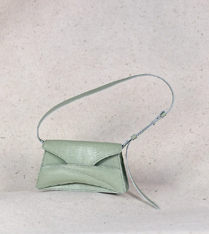 glossy textured melon green
