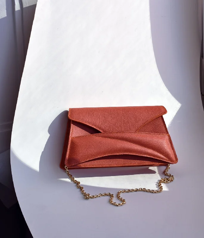 textured burnt orange