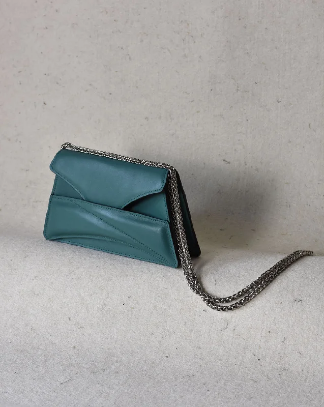 Quilted Shoulder Bag in Cream for a Classic and Elegant LookLink Bag - Jade Green - Personalization