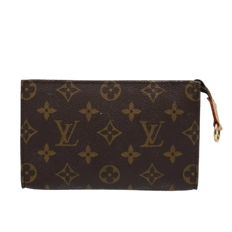 Leather Clutch with Chain Strap in Black for Cocktail PartiesLouis Vuitton Bucket  Canvas Clutch Bag (Pre-Owned)
