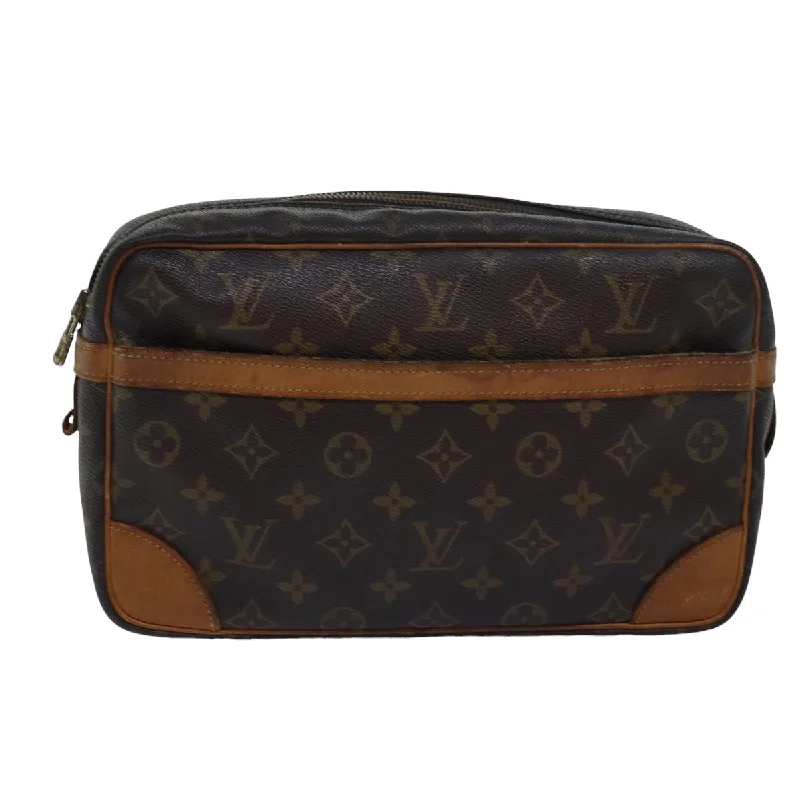 Quilted Leather Evening Bag in Gray for Sophisticated EventsLouis Vuitton Compiegne 28  Canvas Clutch Bag (Pre-Owned)