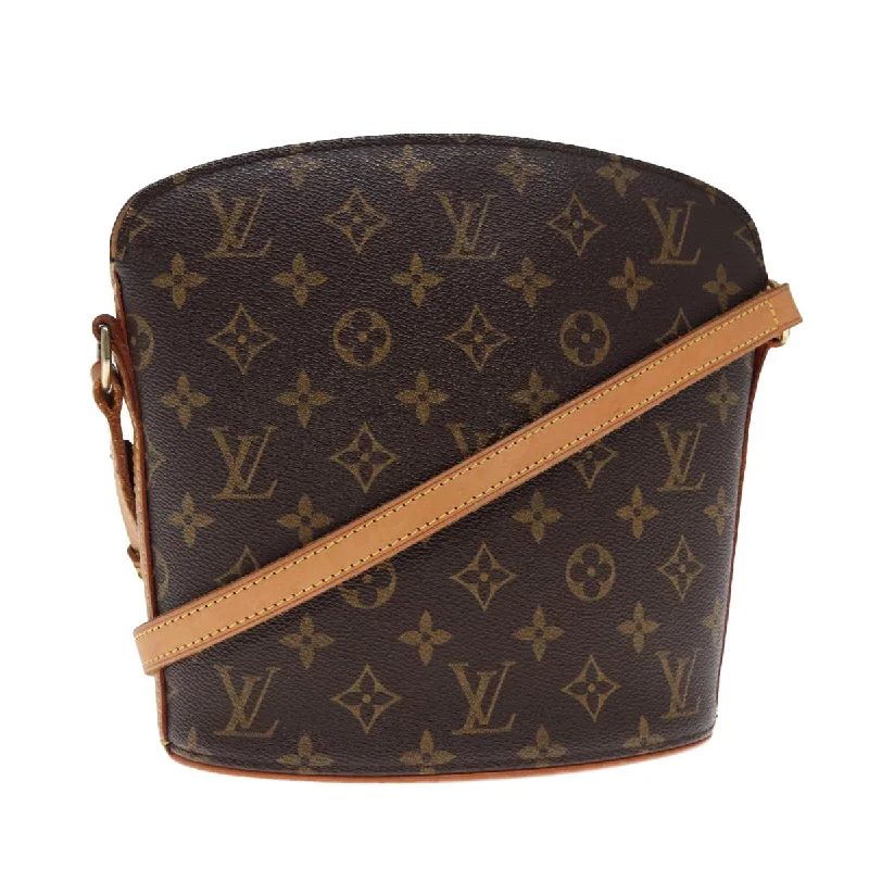 Quilted Shoulder Bag in Cream for a Classic and Elegant LookLouis Vuitton Drouot  Canvas Shoulder Bag (Pre-Owned)
