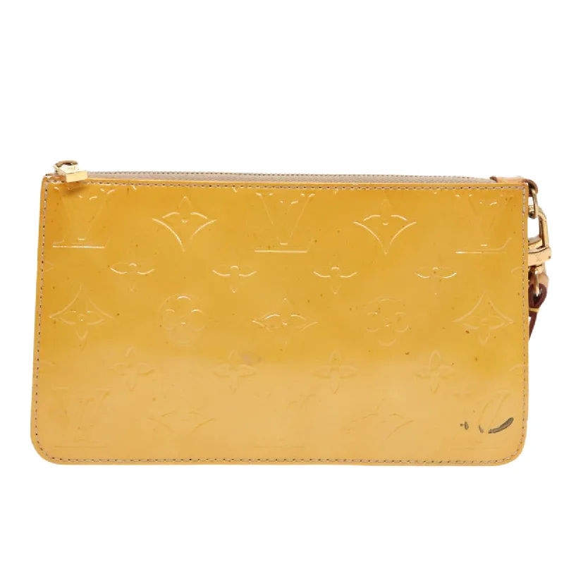 Snake - Skin Effect Clutch in Green for Exotic PartiesLouis Vuitton Lexington  Patent Leather Clutch Bag (Pre-Owned)