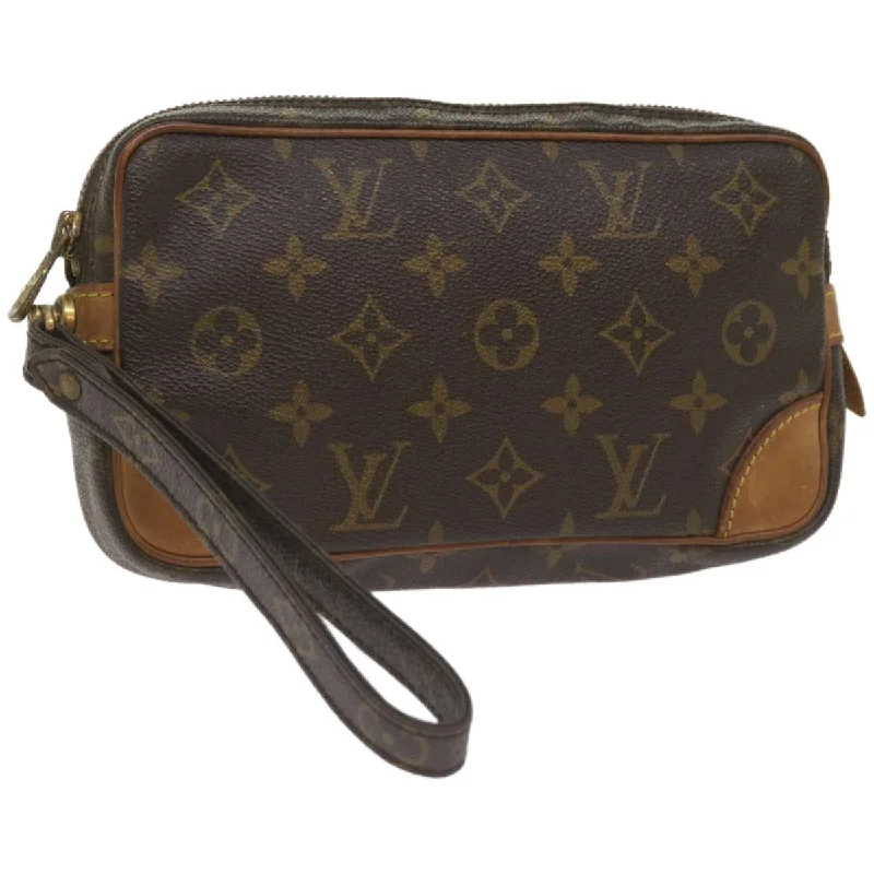 Bejeweled Clutch in Purple for Opera PerformancesLouis Vuitton Marly Dragonne  Canvas Clutch Bag (Pre-Owned)