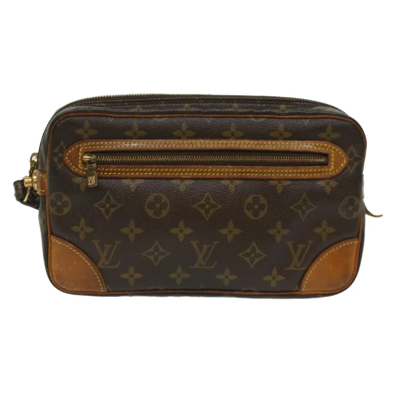 Suede Clutch with Tassel Details in Olive for Fall SoireesLouis Vuitton Marly Dragonne  Canvas Clutch Bag (Pre-Owned)