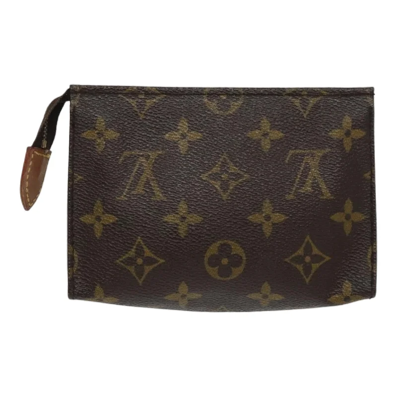 Snake - Skin Effect Clutch in Green for Exotic PartiesLouis Vuitton Poche Toilette 15  Canvas Clutch Bag (Pre-Owned)