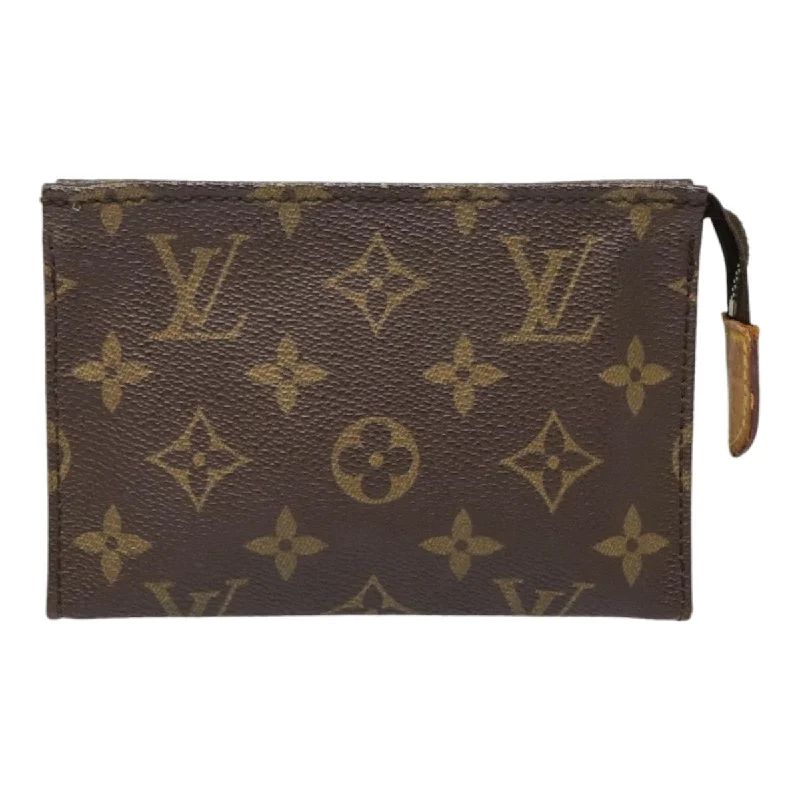 Women's Metallic Leather Clutch in Rose Gold for Valentine's DateLouis Vuitton Poche Toilette  Canvas Clutch Bag (Pre-Owned)