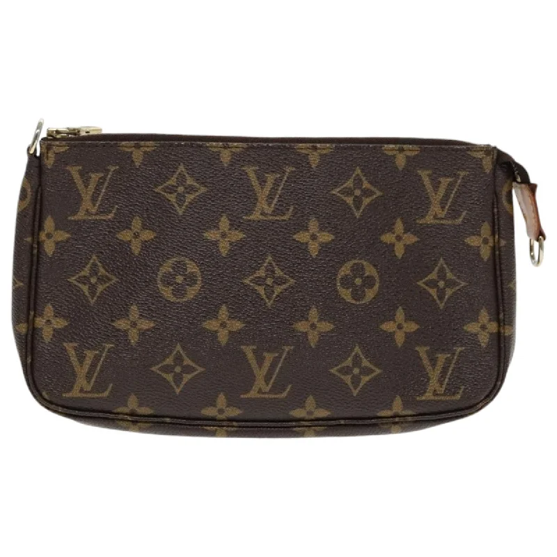 Women's Monogrammed Leather Clutch in Tan for Personalized StyleLouis Vuitton Pochette Accessoire  Canvas Clutch Bag (Pre-Owned)