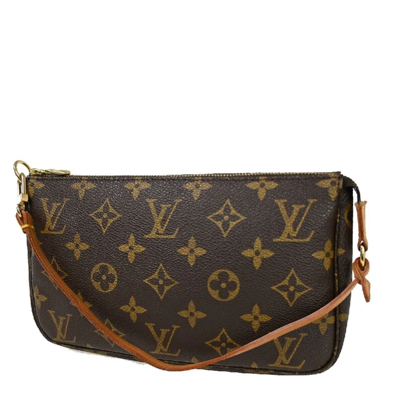 Floral - Printed Satin Clutch in Pink for Spring GalasLouis Vuitton Pochette Accessoires  Canvas Clutch Bag (Pre-Owned)