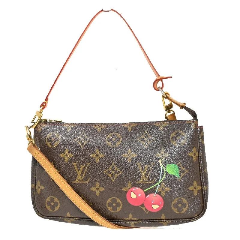 Pearl - Embellished Clutch in Cream for Bridal ShowersLouis Vuitton Pochette Accessoires  Canvas Clutch Bag (Pre-Owned)