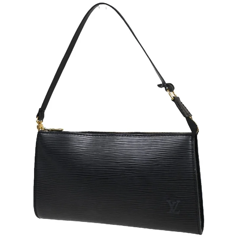 Women's Studded Leather Evening Bag in Black for Rock - n - Roll NightsLouis Vuitton Pochette Accessoires  Leather Clutch Bag (Pre-Owned)