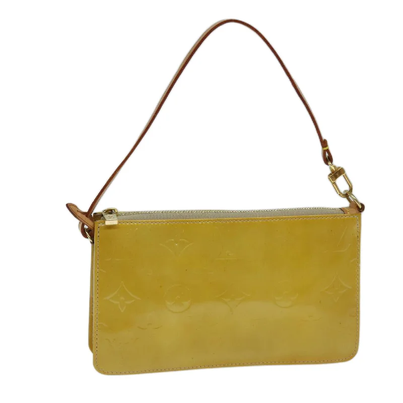 Women's Faux Fur Clutch in White for Winter BallsLouis Vuitton Pochette Accessoires  Patent Leather Clutch Bag (Pre-Owned)