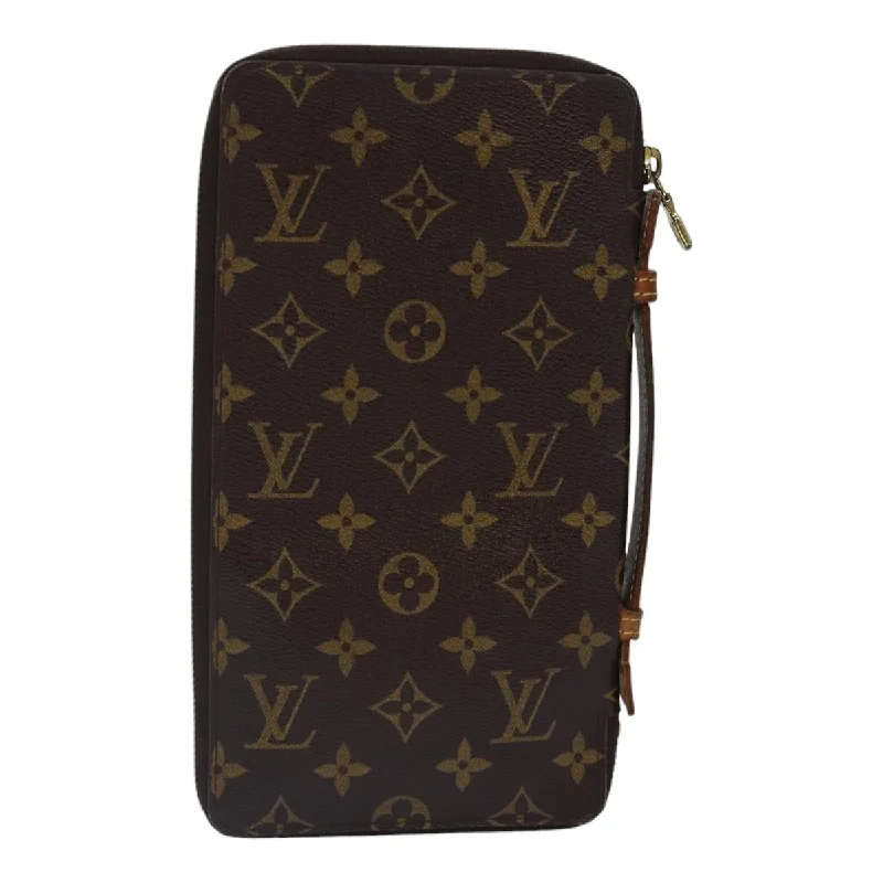 Women's Metallic Leather Clutch in Rose Gold for Valentine's DateLouis Vuitton Porte Documents Voyage  Canvas Clutch Bag (Pre-Owned)