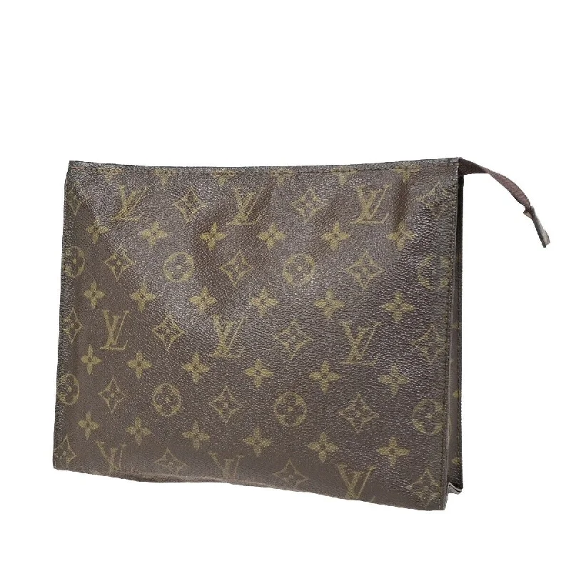 Lace - Trimmed Satin Clutch in Ivory for Garden WeddingsLouis Vuitton Trousse De Toilette  Canvas Clutch Bag (Pre-Owned)