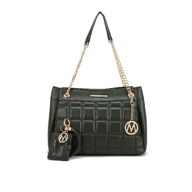 Embroidered Denim Shoulder Bag in Blue for a Vintage VibeMabel Shoulder and Set